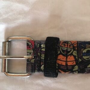 Teenage Mutant Ninja Black and Orange Belt with Geometric Design, 32 1/2” length